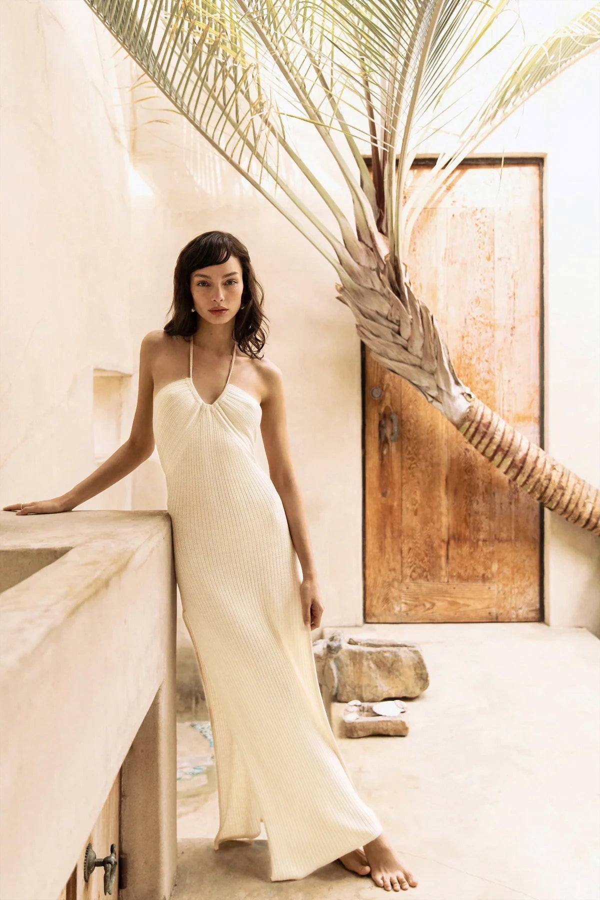 robe longue cotelé
