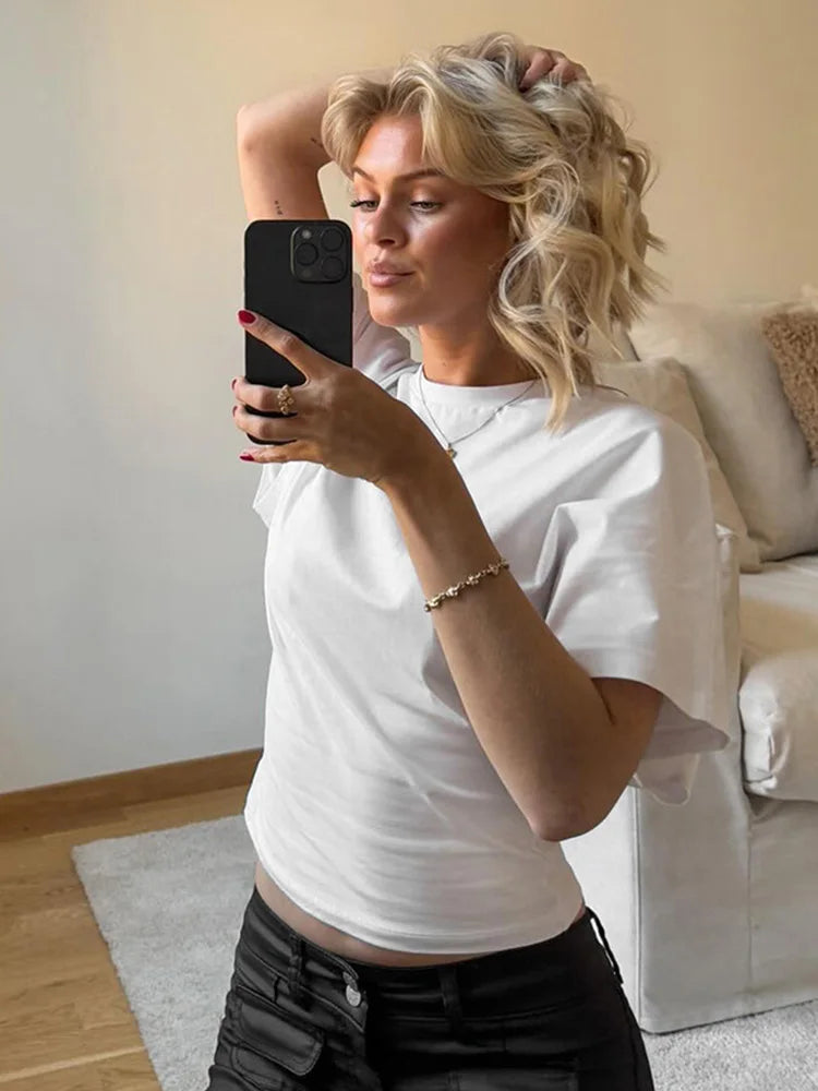 T-shirt basique à manches larges femme