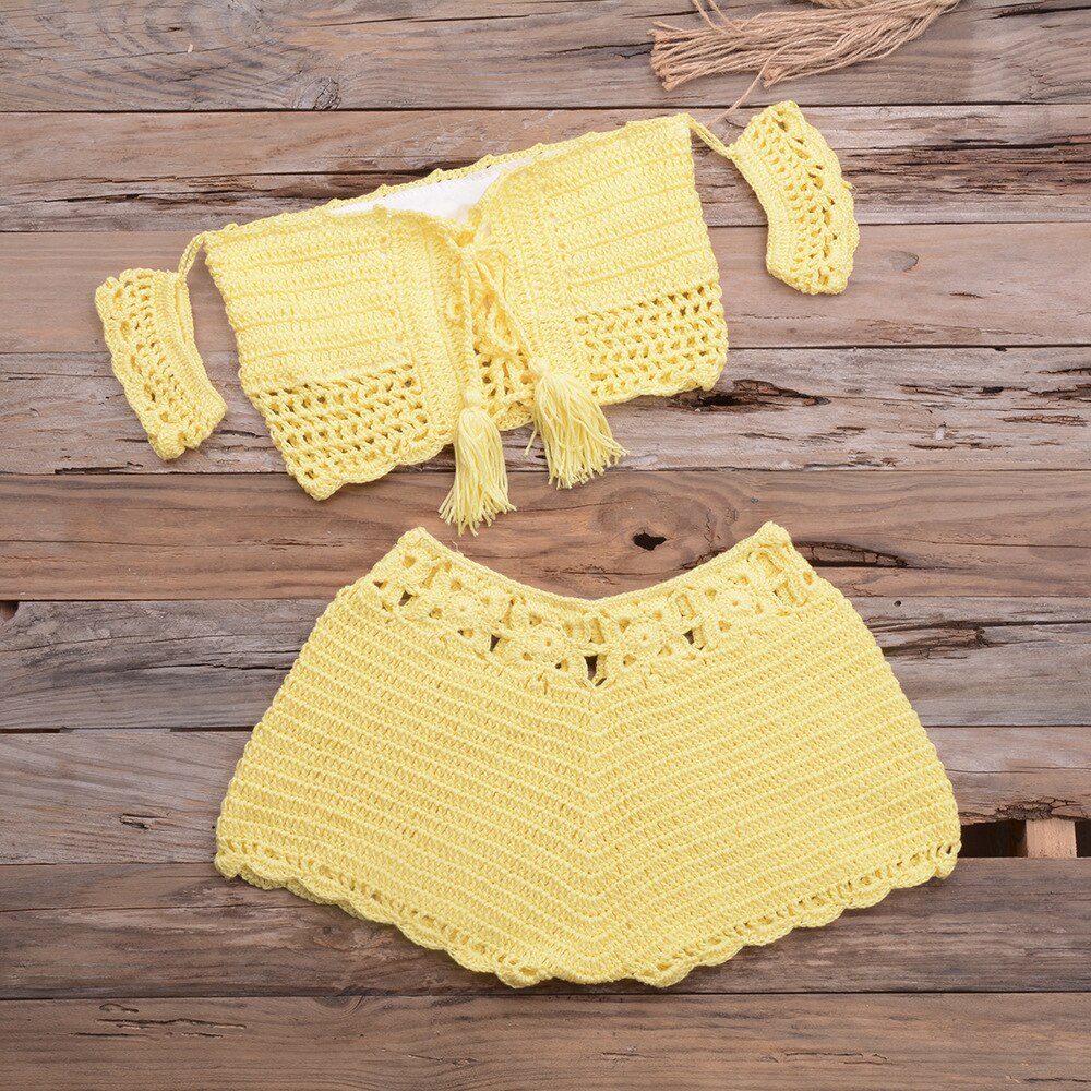 ⎨MEILLEUR VENTE⎬Ensemble en Crochet Thaïs⎮Ensemble deux pièces pour femme en crochet - Tout-en-Crochet