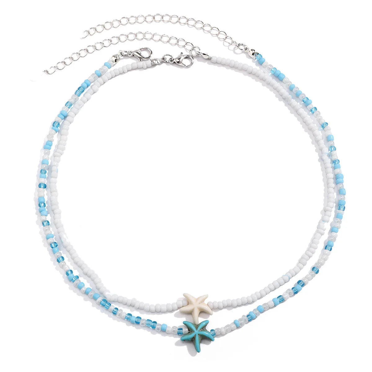Collier Ras-du-Cou Perles & Pendentif Marin