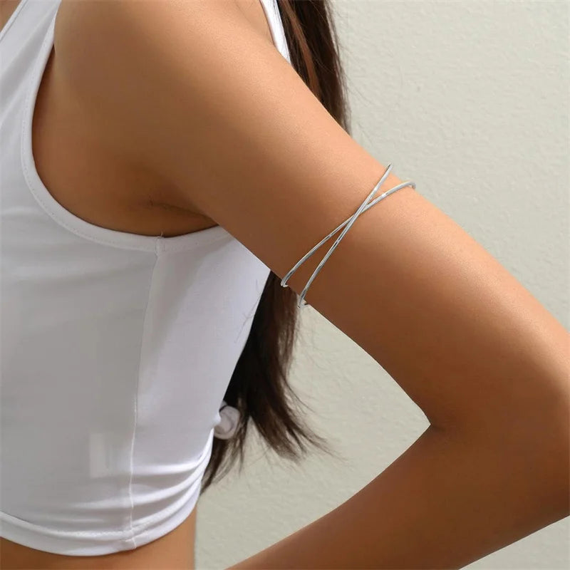 bracelet de bras argenté