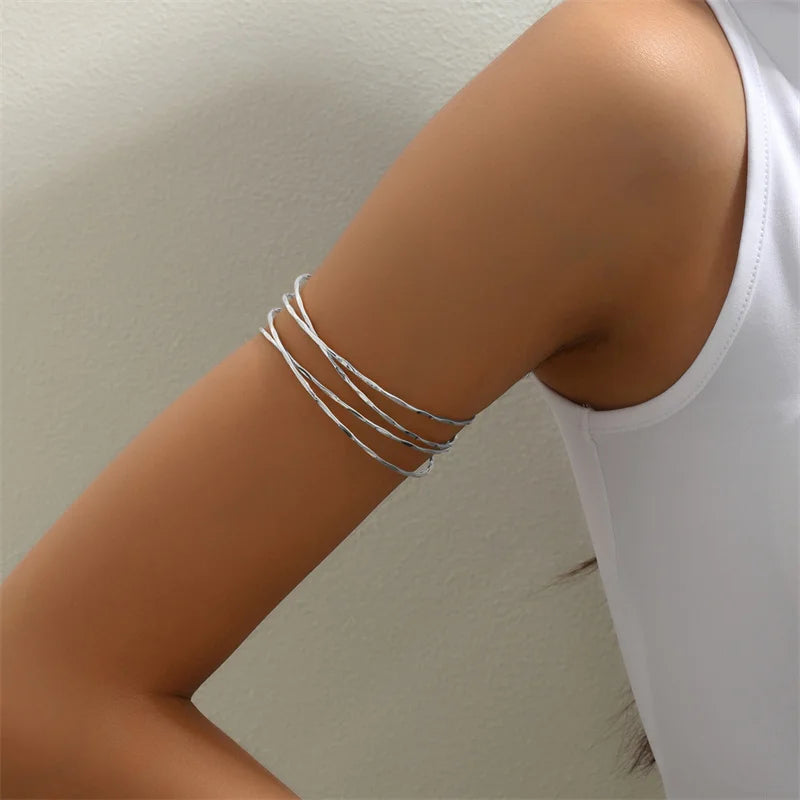 bracelet de bras argenté