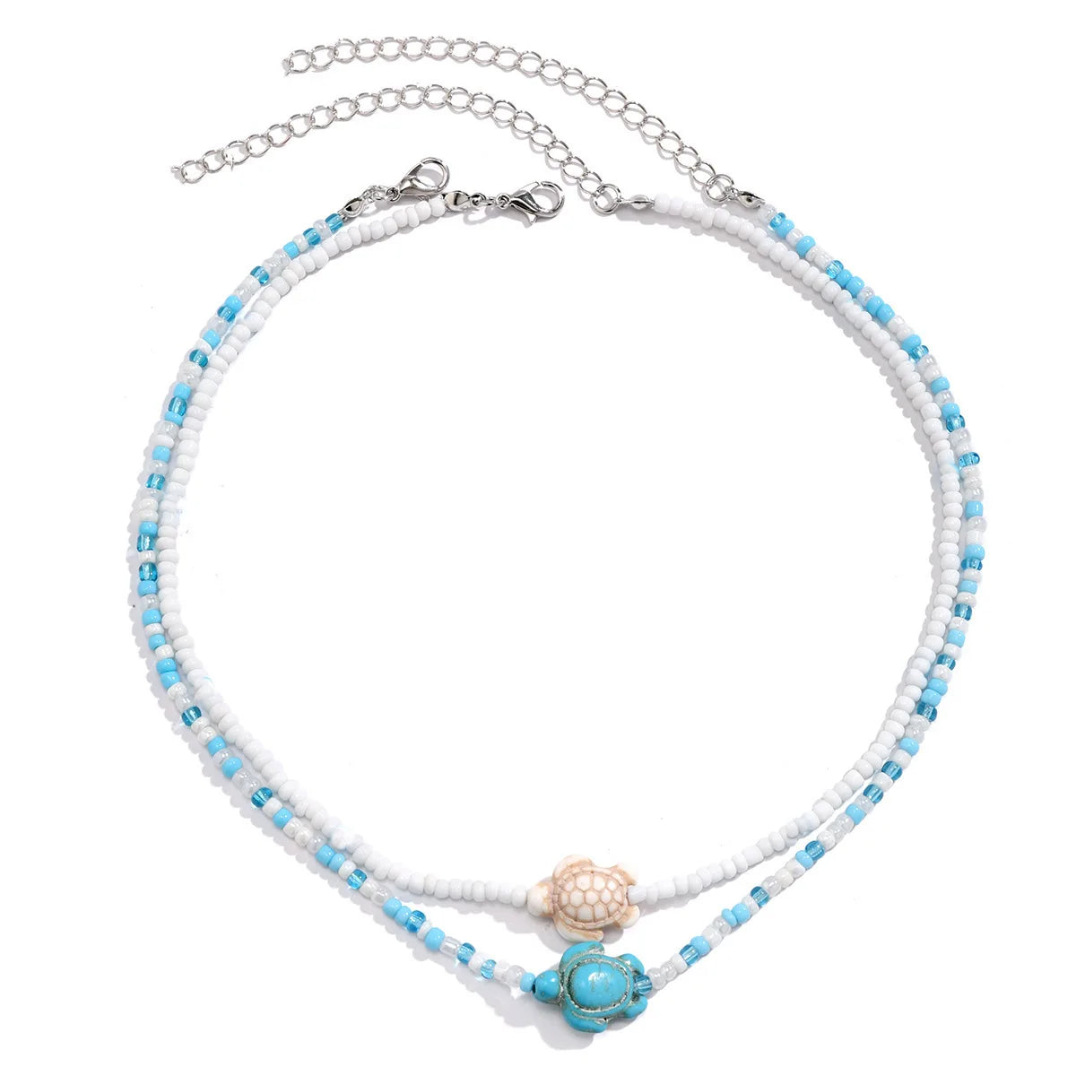 Collier Ras-du-Cou Perles & Pendentif Marin