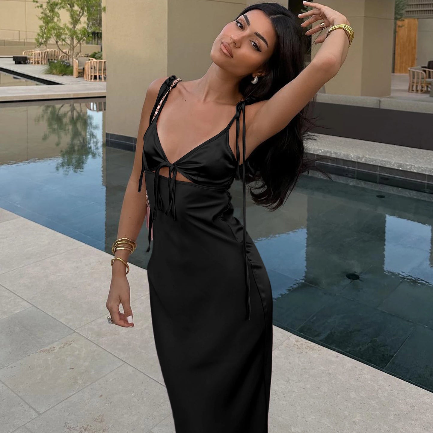Robe satinée “Moonlight Touch”