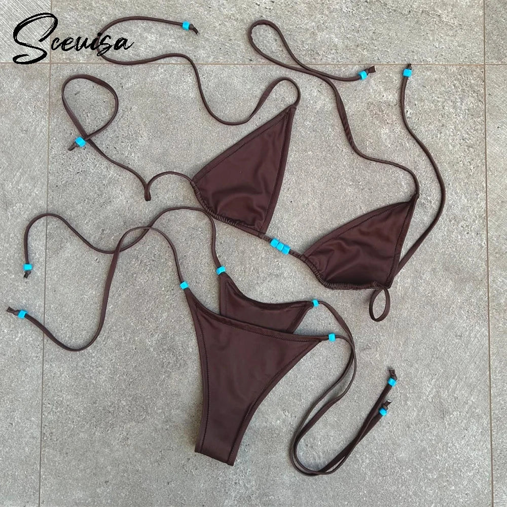 Bikini Ébène – Maillot deux pièces noir minimaliste