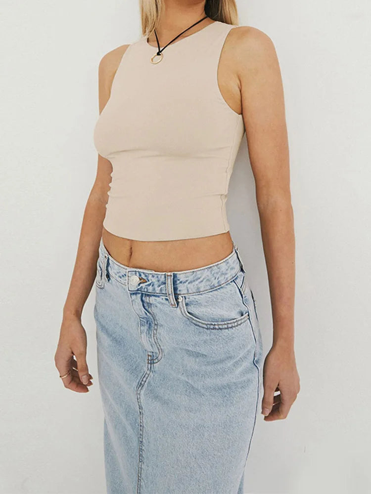 Débardeur Essentiel Maya – Top court uni extensible