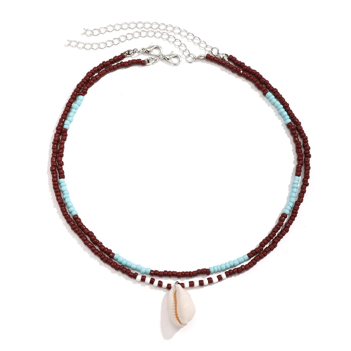 Collier Ras-du-Cou Perles & Pendentif Marin