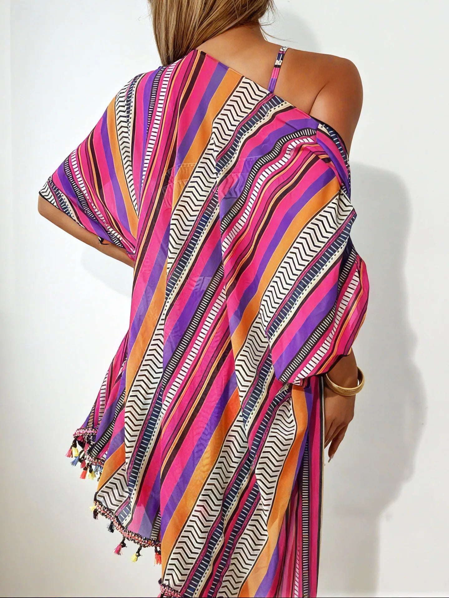 Ensemble Marina – Bikini 4 pièces avec cover-up à franges