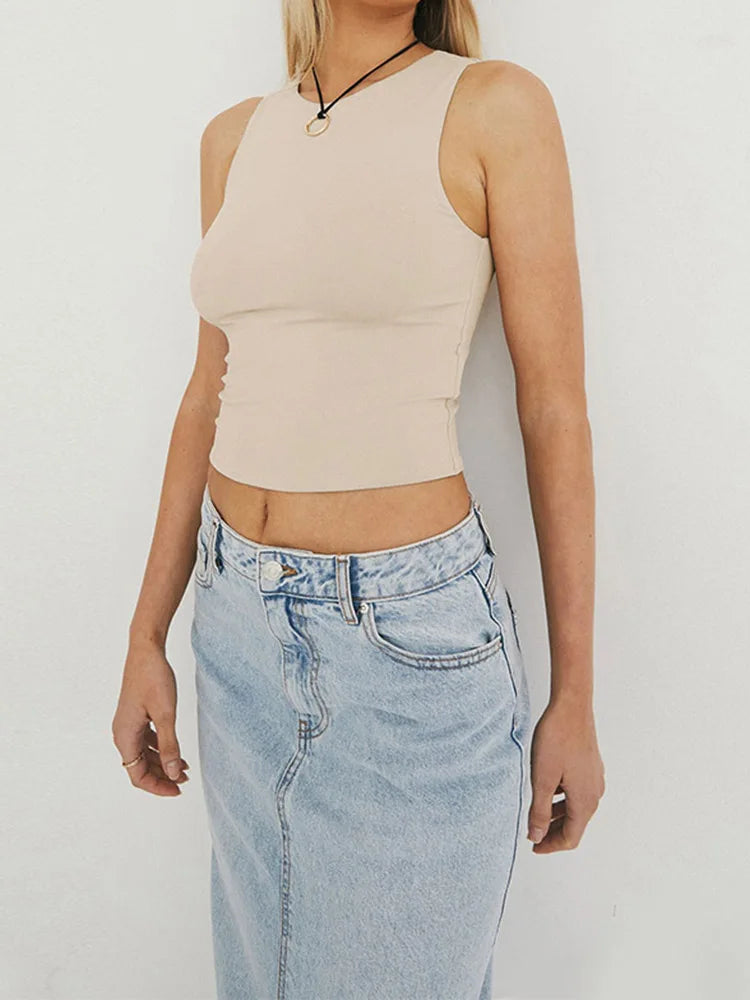 Débardeur Essentiel Maya – Top court uni extensible
