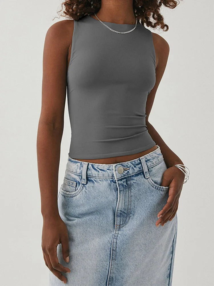 Débardeur Essentiel Maya – Top court uni extensible