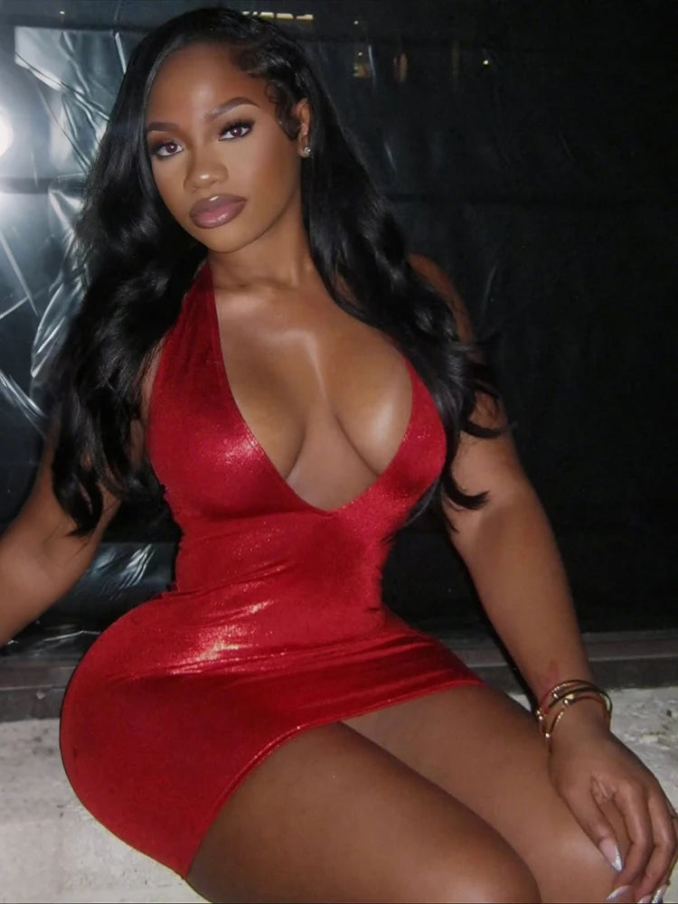 Robe Sienna – Mini robe rouge dos nu