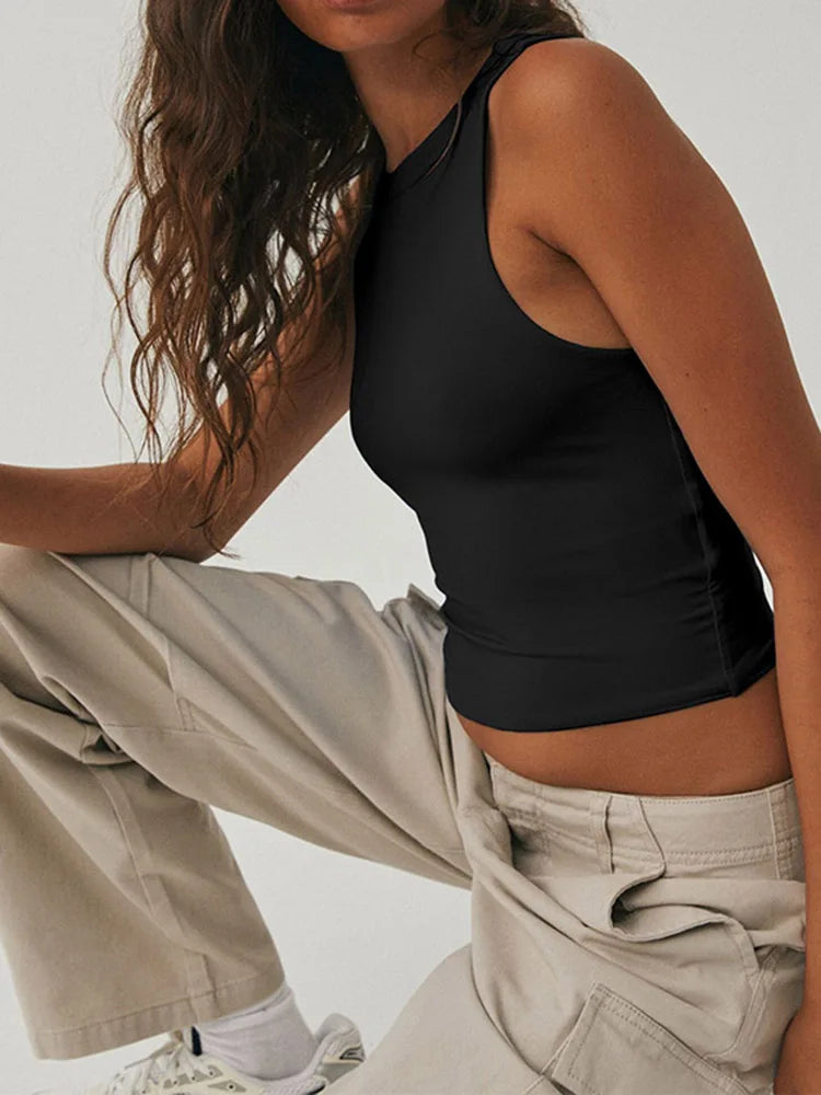 Débardeur Essentiel Maya – Top court uni extensible