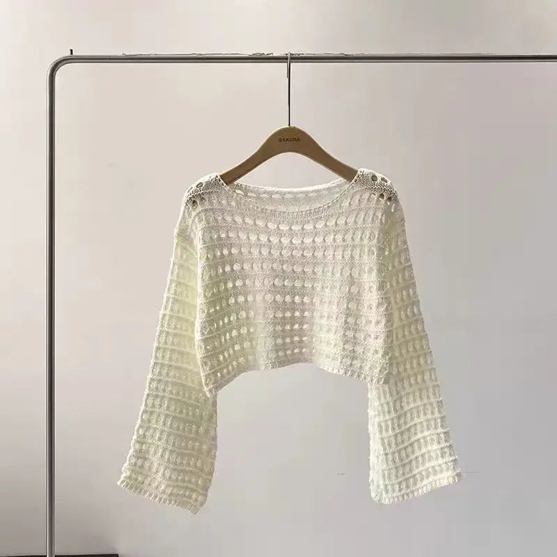 Top en Crochet Filet – Esprit Y2K Grunge