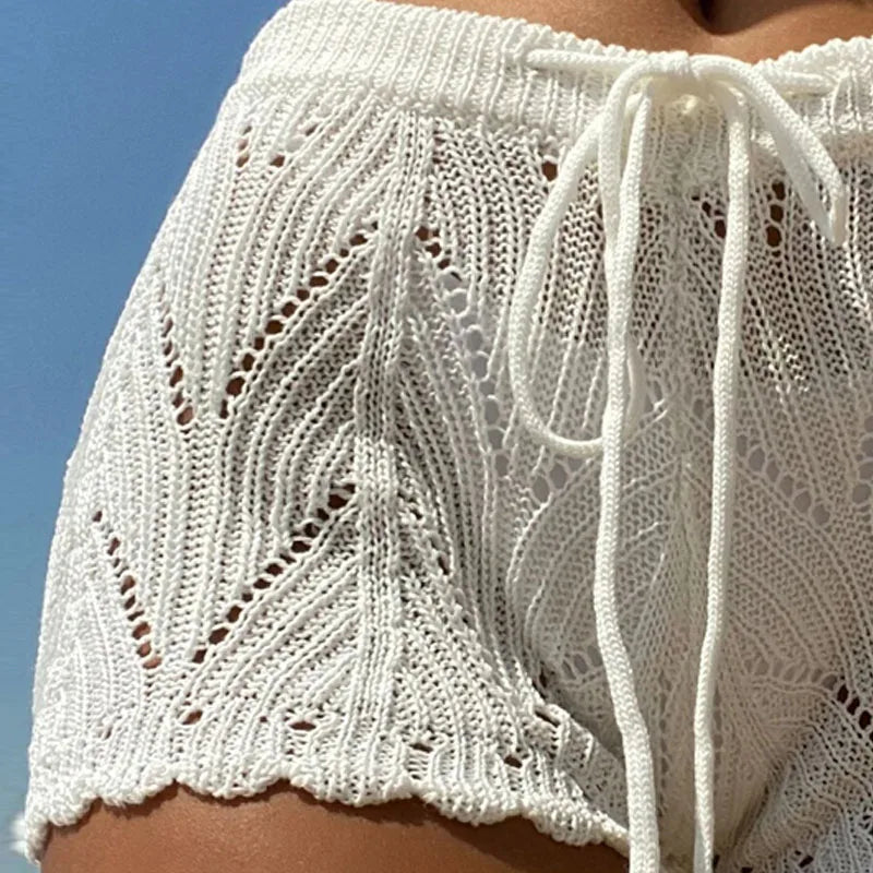 Short Maille Séréna – Short ajouré de plage