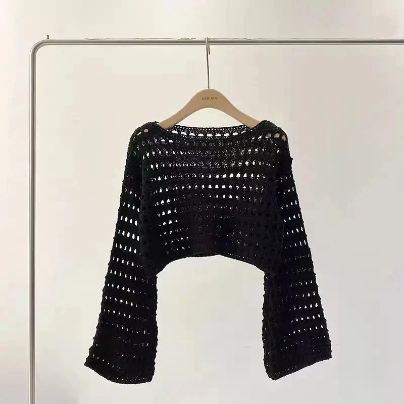Top en Crochet Filet – Esprit Y2K Grunge