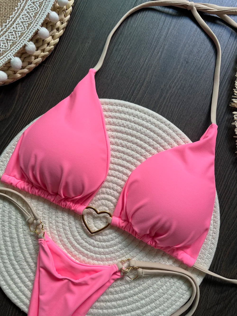Bikini “Sunset Allure” – Maillot Triangle à Nouer Sexy & Élégant