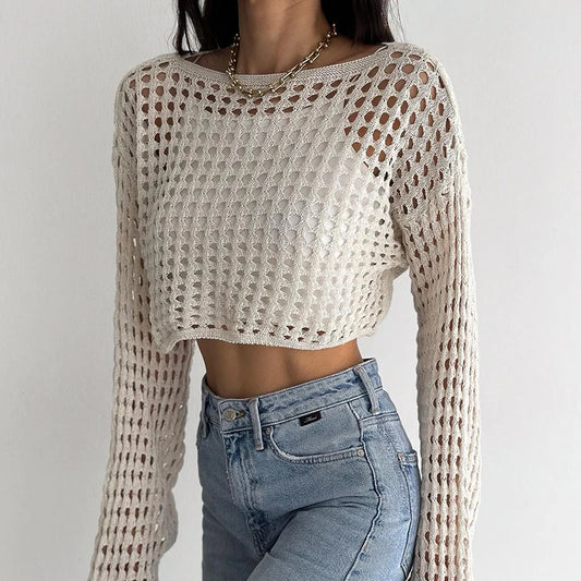 Top en Crochet Filet – Esprit Y2K Grunge