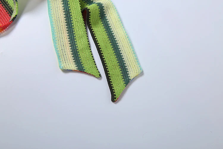 Robe Stripe Havana – Mini robe dos nu patchwork