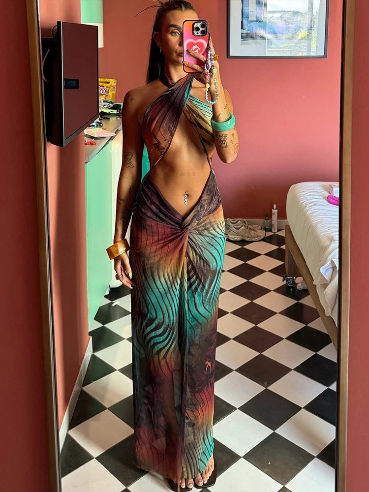 Robe longue Jungle Mirage – Collection capsule Jungle Aura