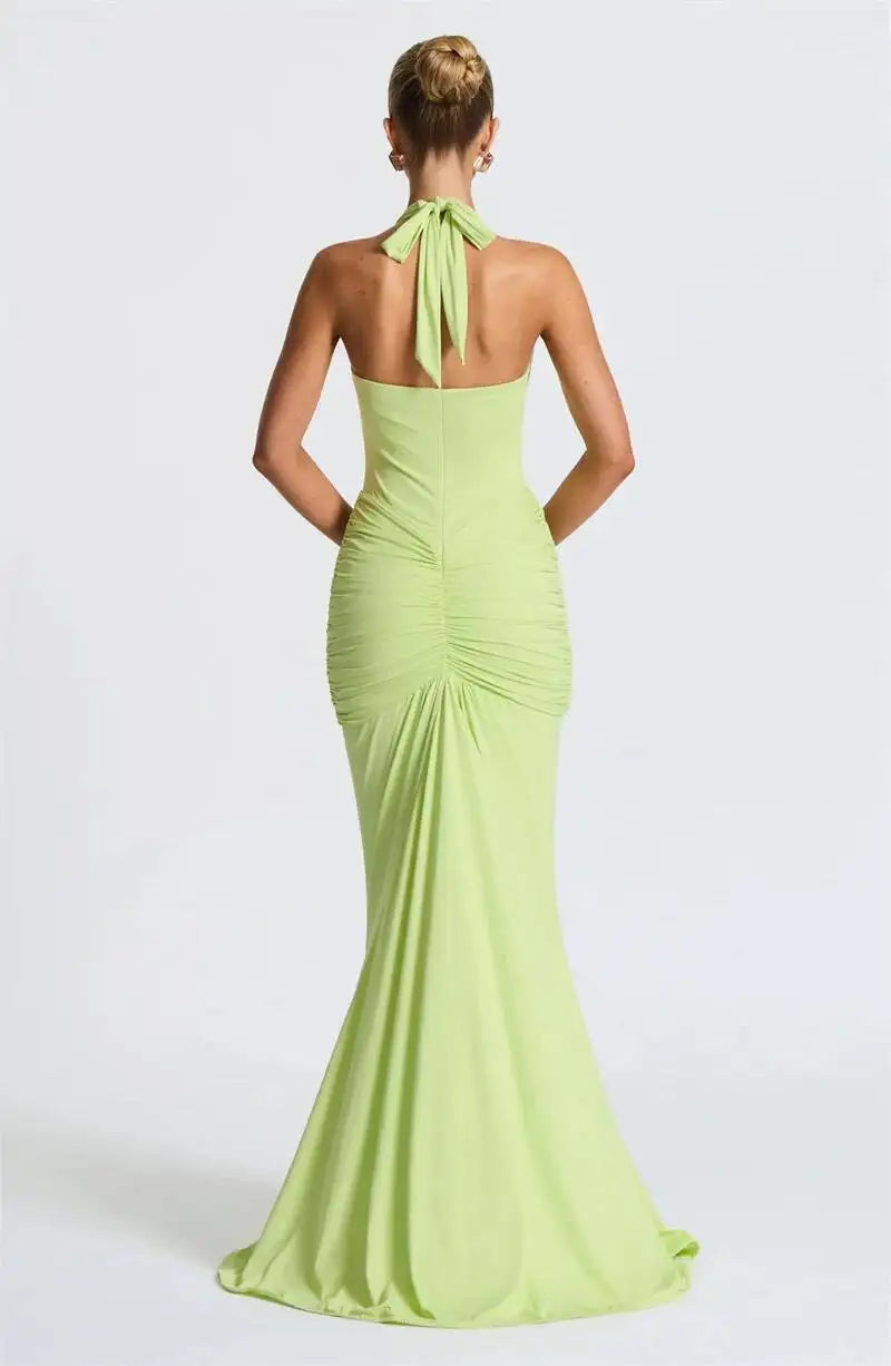 Robe longue Amaris – Décolleté drapé dos nu