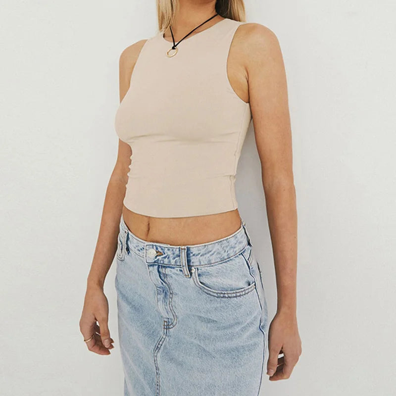 Débardeur Essentiel Maya – Top court uni extensible