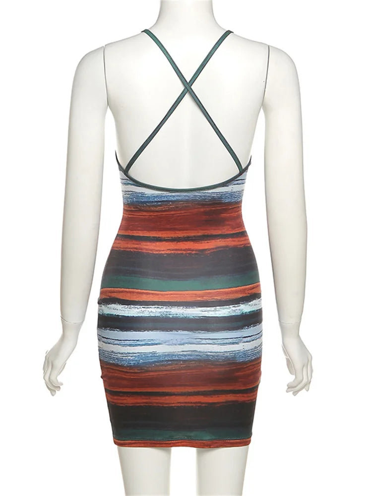 Robe Naya dos nu, tenue estivale ajustée West Indies Fashion