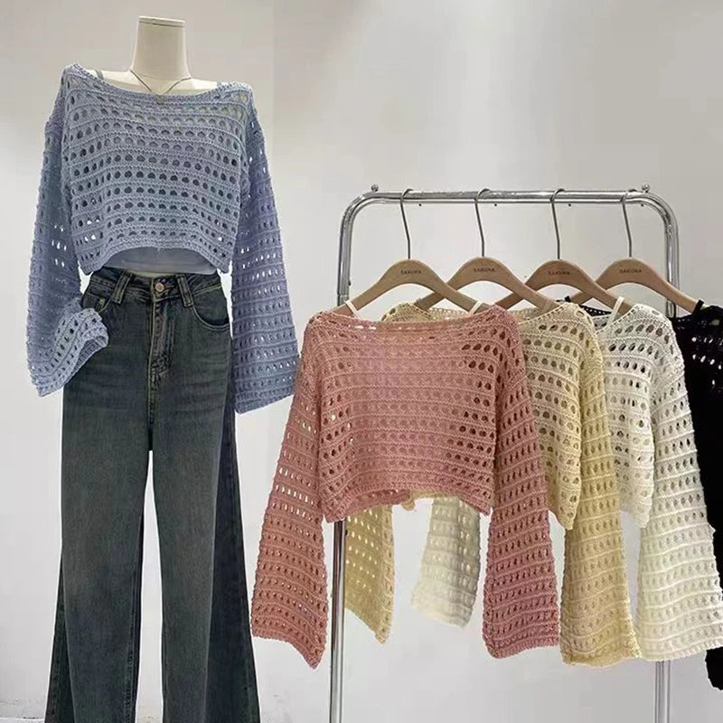 Top en Crochet Filet – Esprit Y2K Grunge