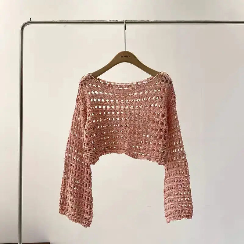 Top en Crochet Filet – Esprit Y2K Grunge