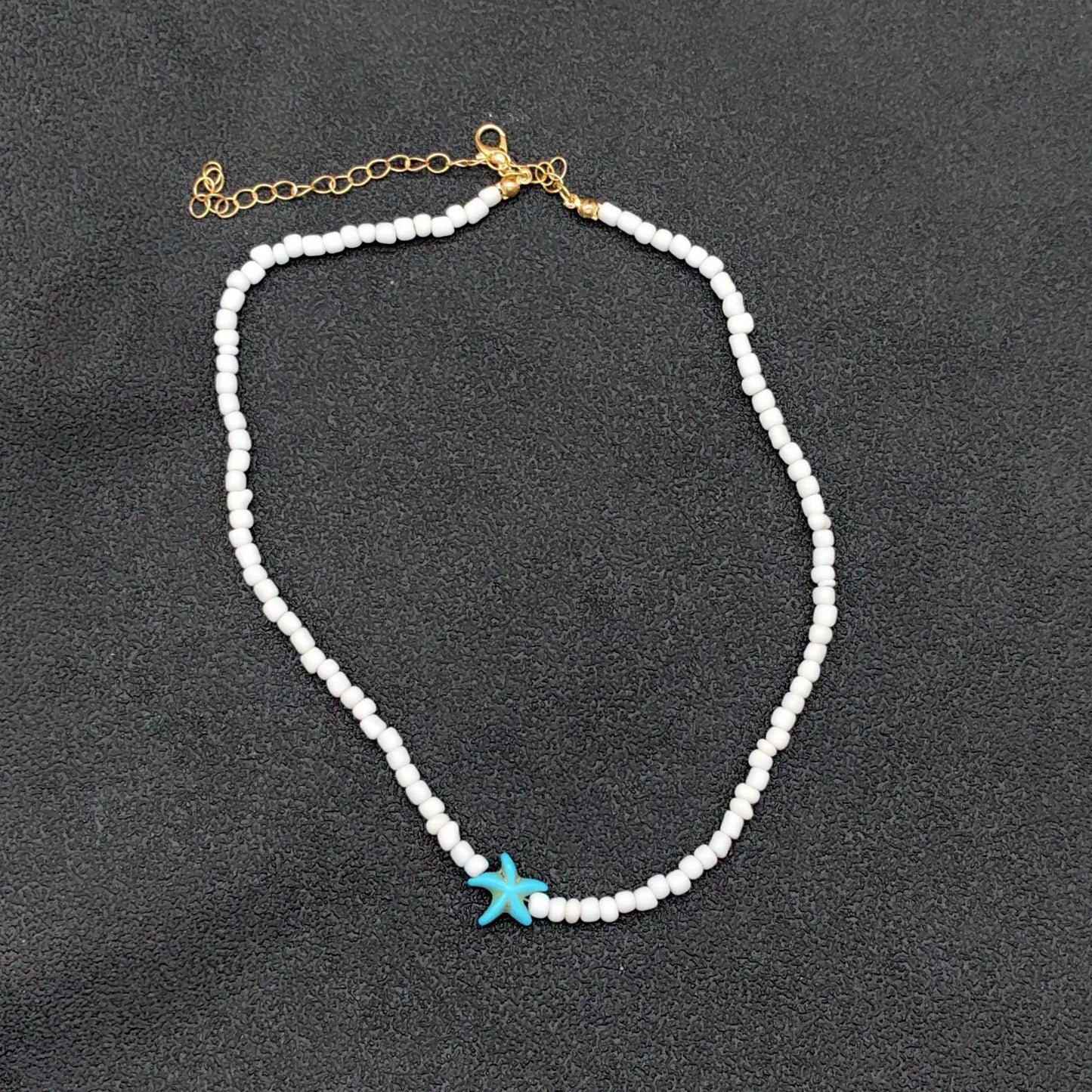Collier Ras-du-Cou Perles & Pendentif Marin