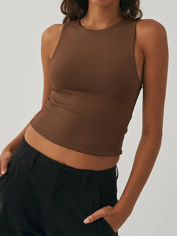 Débardeur Essentiel Maya – Top court uni extensible