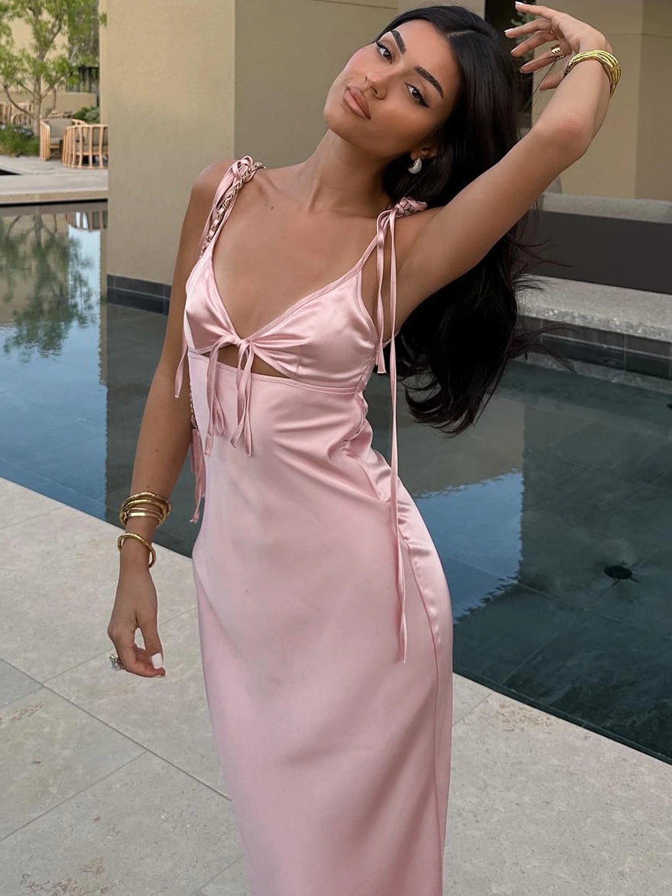 Robe satinée “Moonlight Touch”