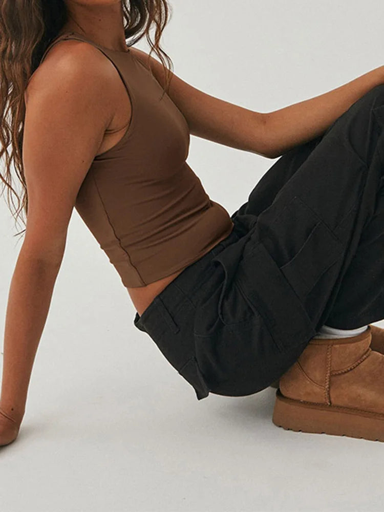 Débardeur Essentiel Maya – Top court uni extensible