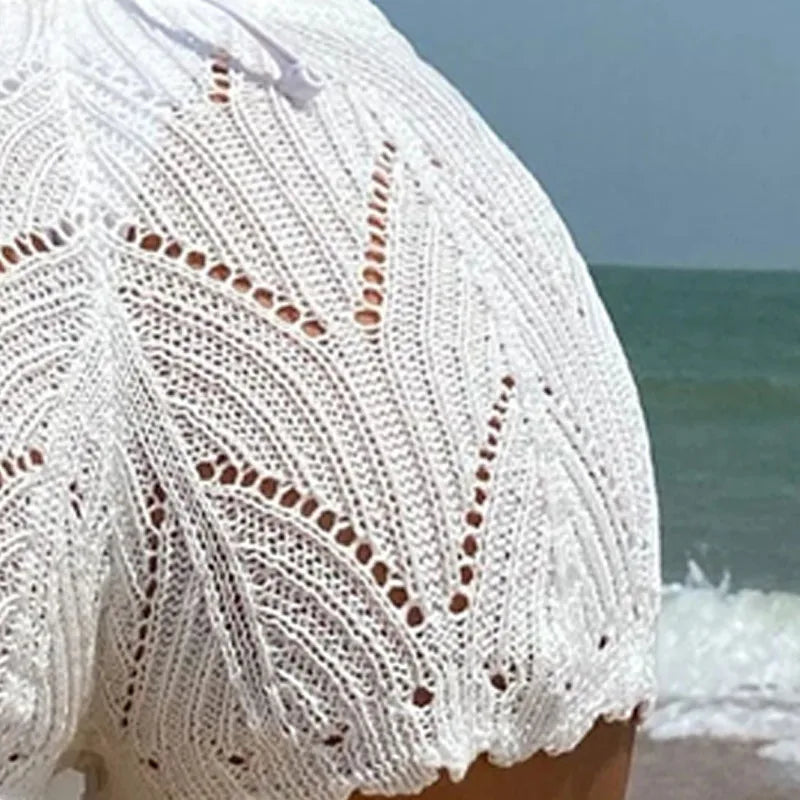 Short Maille Séréna – Short ajouré de plage