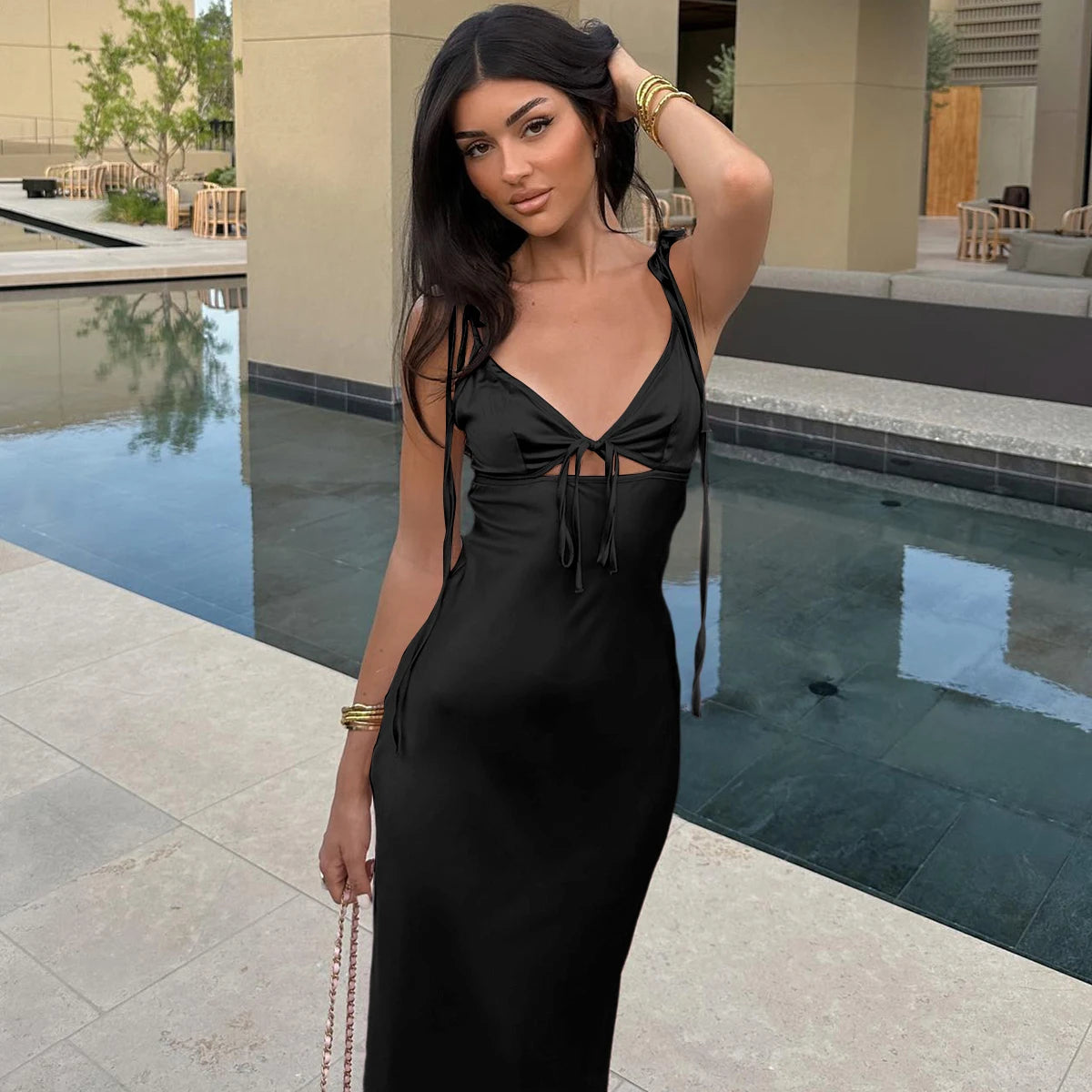 Robe satinée “Moonlight Touch”