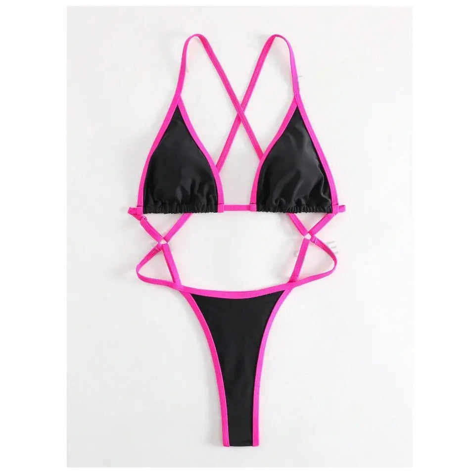 Maillot une pièce Cala – Dos nu contrasté
