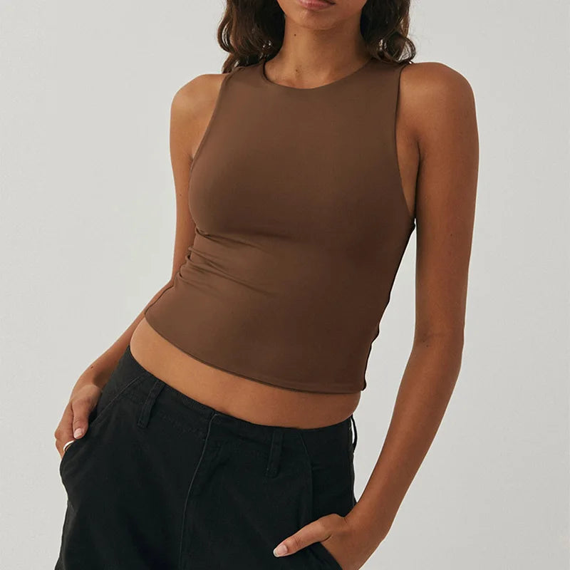 Débardeur Essentiel Maya – Top court uni extensible