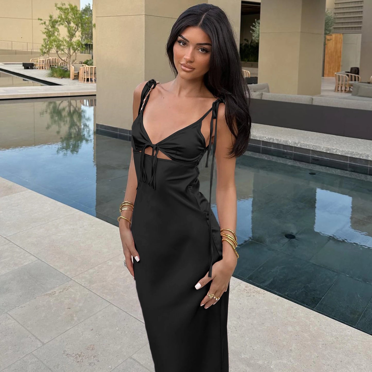 Robe satinée “Moonlight Touch”