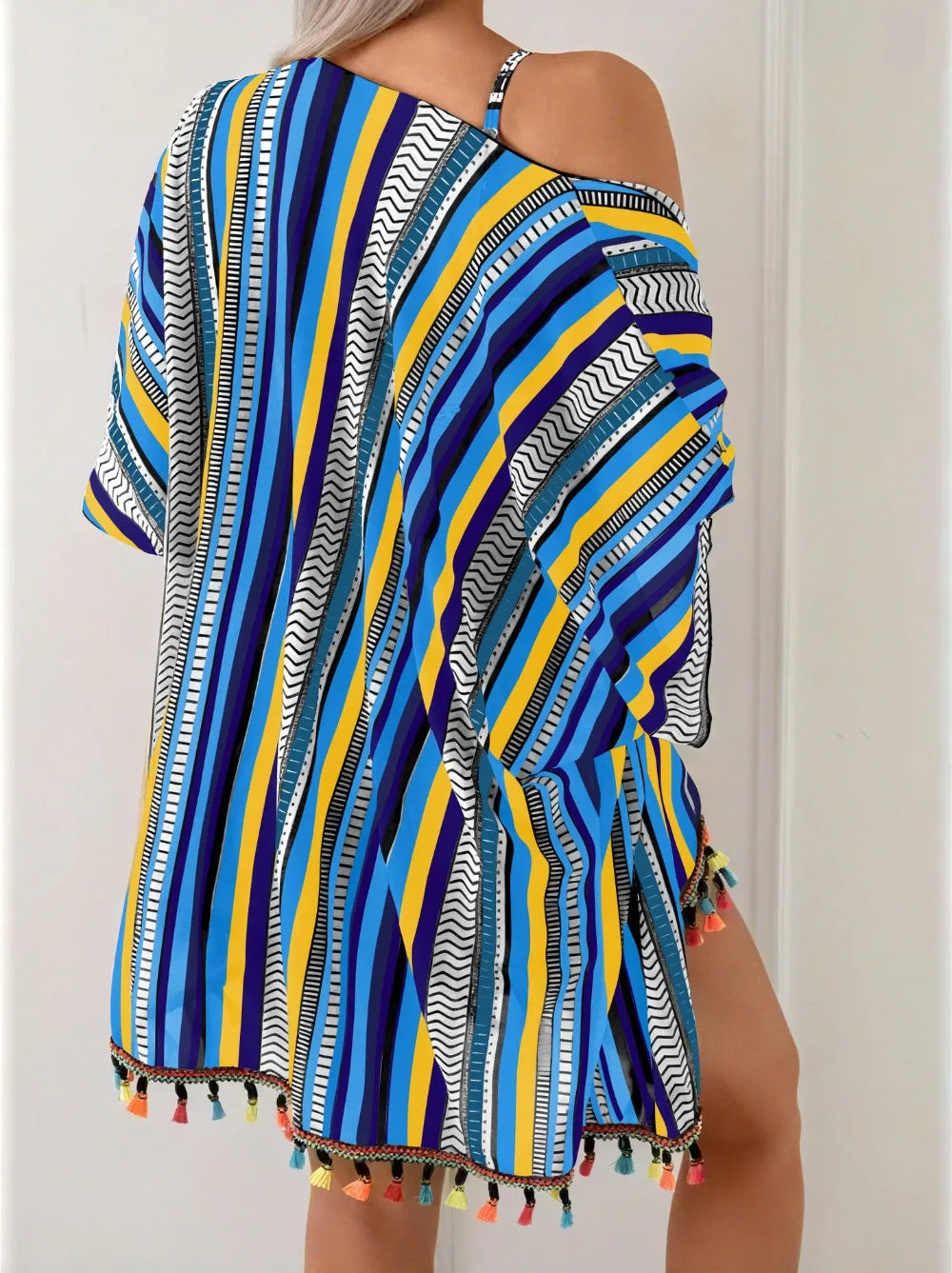 Ensemble Marina – Bikini 4 pièces avec cover-up à franges