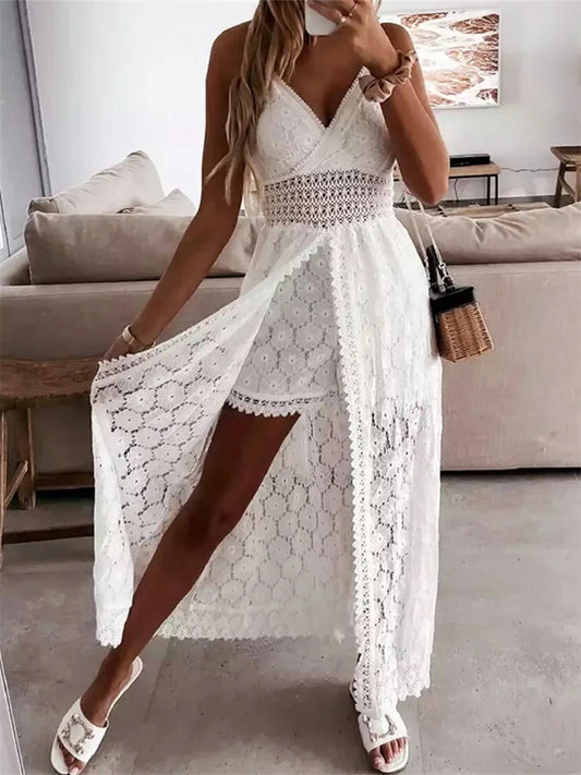 Robe Dentelle Ajournée – Sensualité & Élégance en Transparence