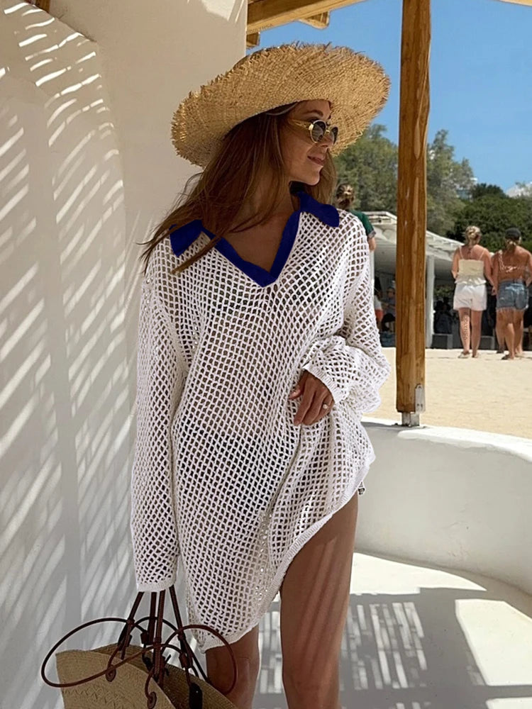 Robe de Plage Maille Filet