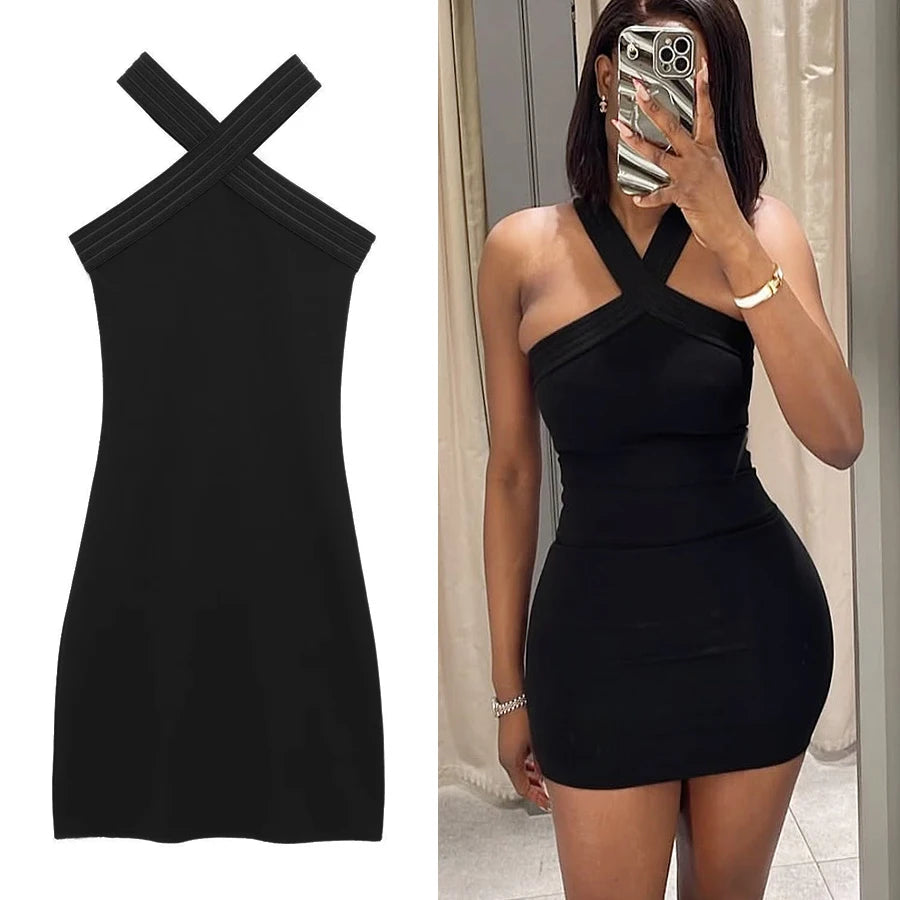 Robe Midnight – Mini robe noire dos nu