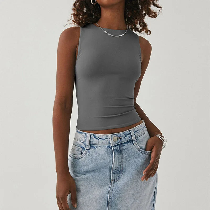 Débardeur Essentiel Maya – Top court uni extensible