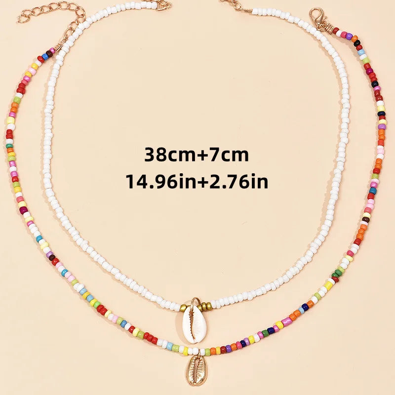 Collier Ras-du-Cou Perles & Pendentif Marin