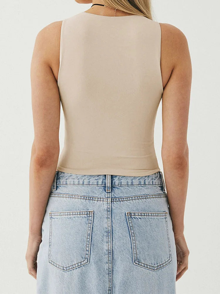 Débardeur Essentiel Maya – Top court uni extensible