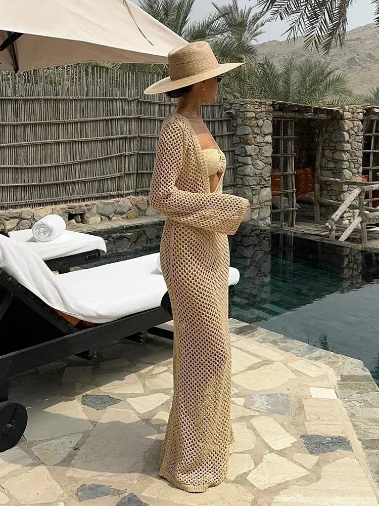 robe longue en crochet