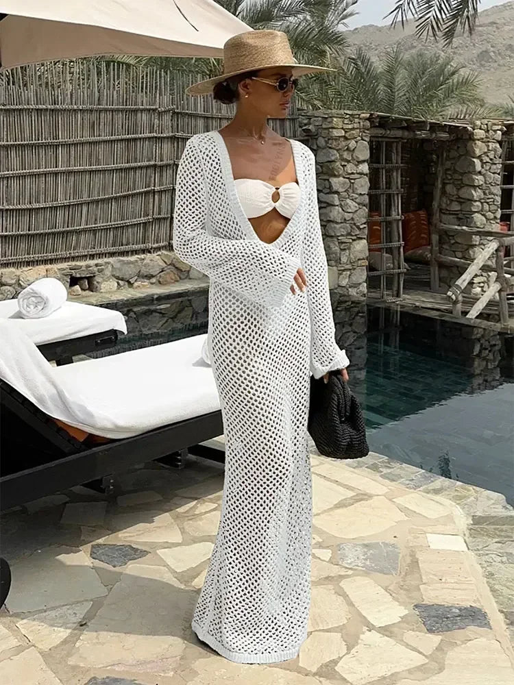 robe longue en crochet