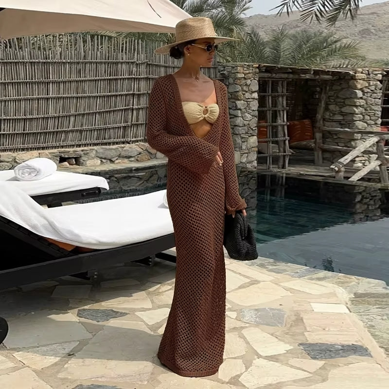 robe longue en crochet